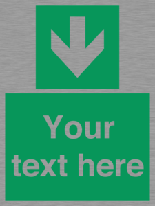 Safe condition Custom arrow down sign